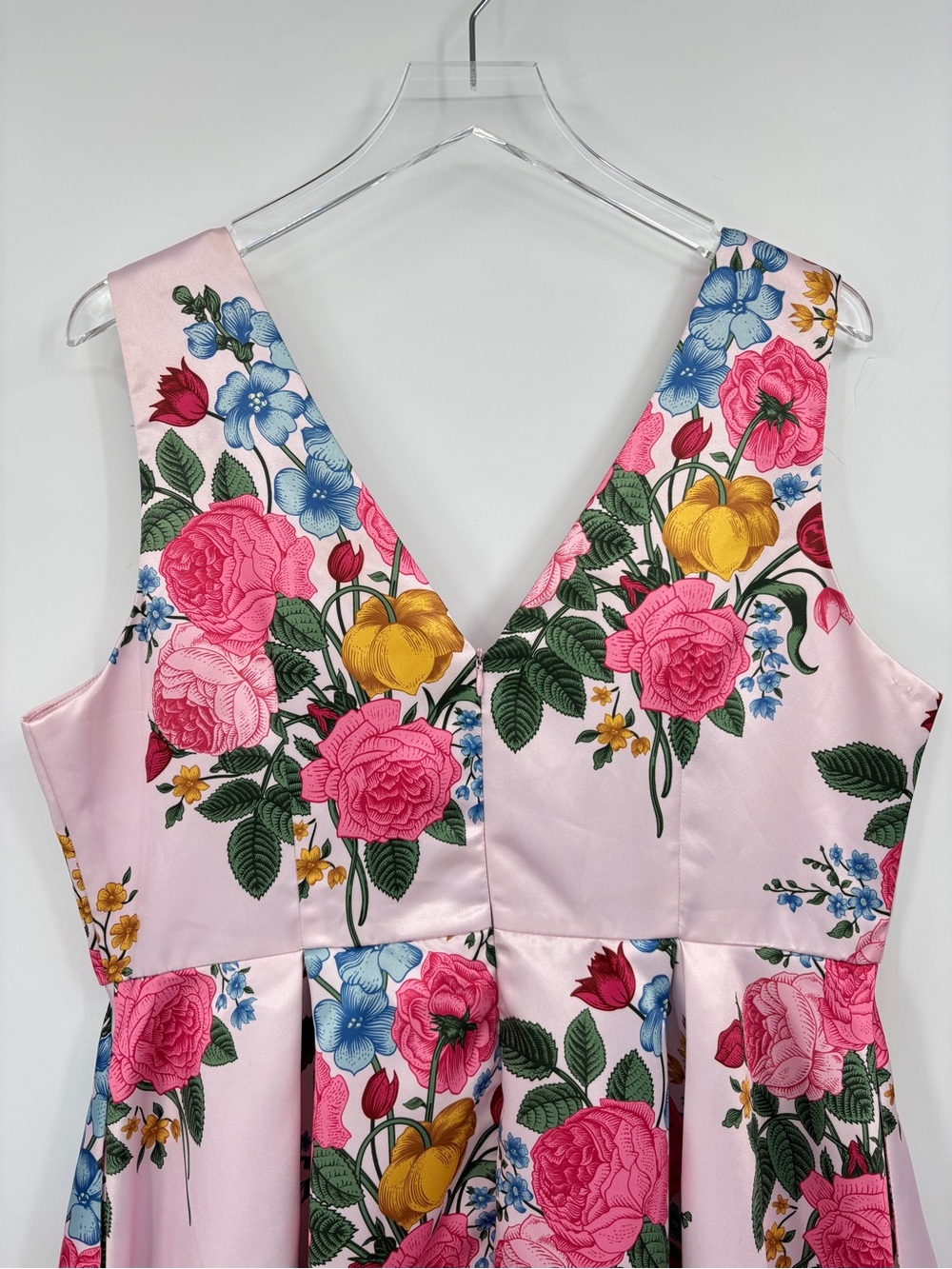 Liza Luxe Mini Dress Sleeveless Pink Floral Dress - Picture 7 of 14